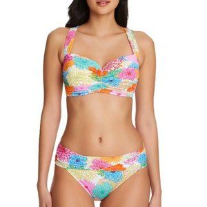 NWT Bleu Rod Beattie Fresh Picks Shirred Bandeau 40DD Cup & Sarong Bottom 10